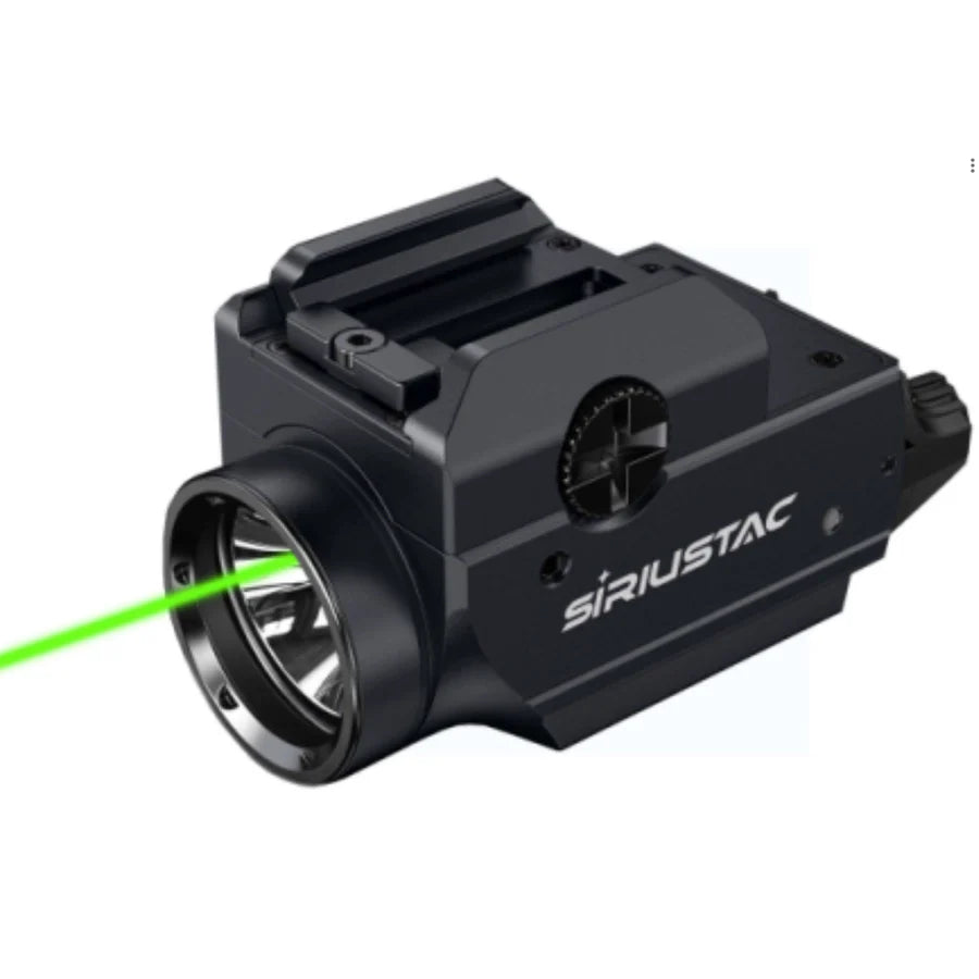 Siriustac - PL20 Oppladbar Lykt med Grønn Laser - 1200 Lumen - 21mm Montasje