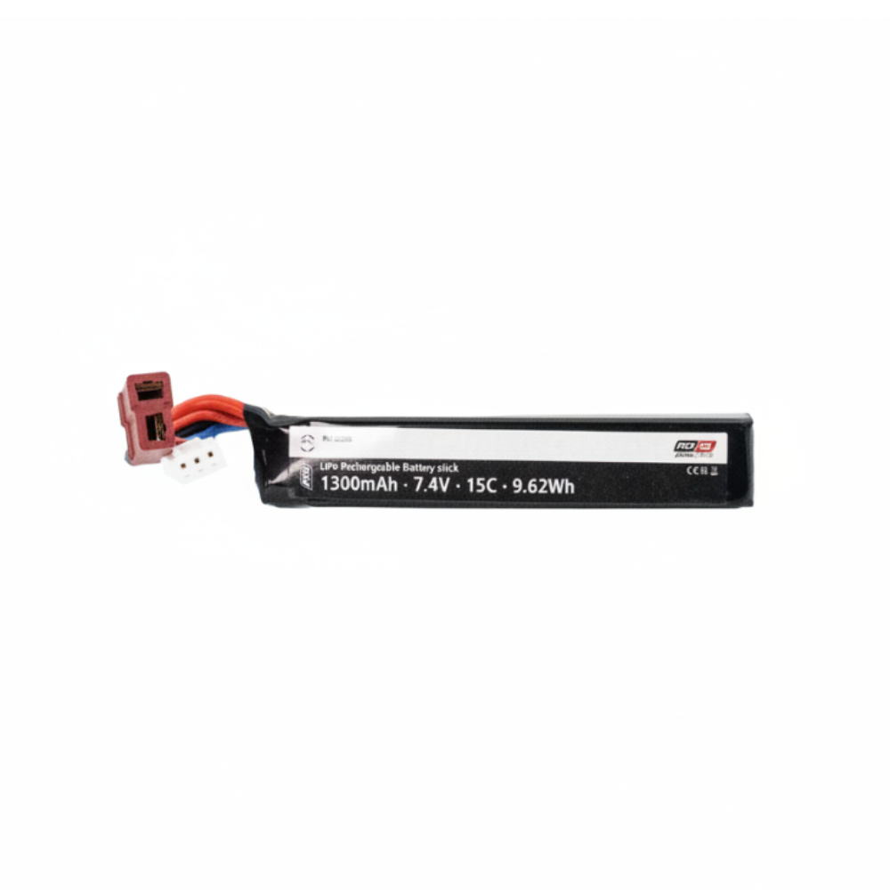ASG 7.4V 1300mAh Li-Po Batteri T-Plug (Deans) - Kompakt