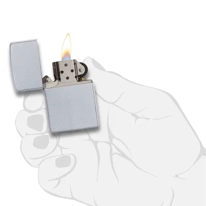 Zippo Lighter - klassinen satiinikromi