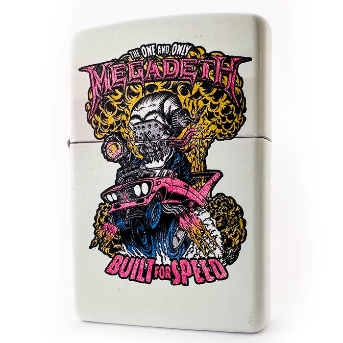 Zippo – Megadeth «Built for Speed» – White Matte Lighter