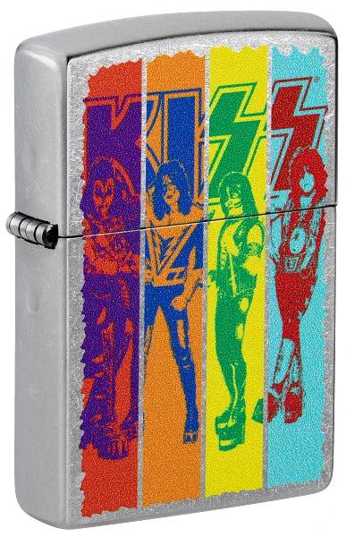 Zippo – KISS «Striped» Design – Street Chrome Lighte