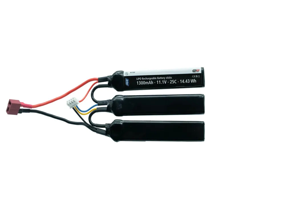 Strike Systems - Li-Po Batteri 11.1V 1300mAh - Sticks med T-Plug (Deans)