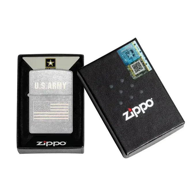 Zippo - U.S. Army® Flagg Motiv - Street Chrome Lighter
