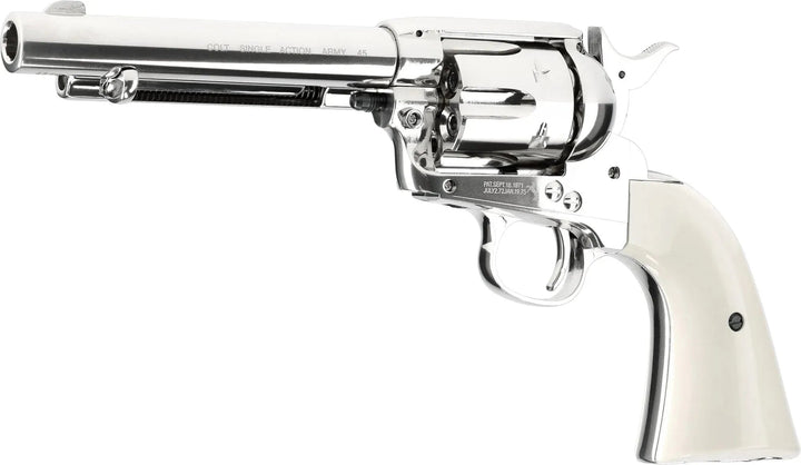 Colt Peacemaker SAA .45 - Nickel - 4.5mm Pellets Luftpistol - Game-On.no