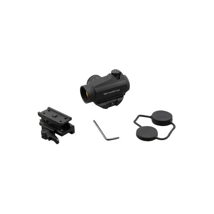 Vector Optics Maverick 1x22 GenII - Sort - innhold i pakken