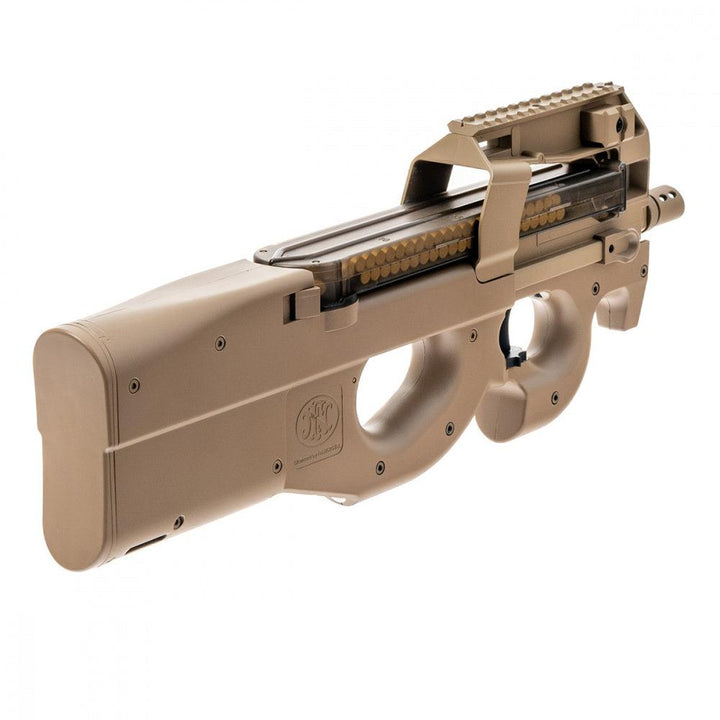 FN P90 Elektrisk Airsoftrifle med Batteri og Lader - FDE - Game-On.no