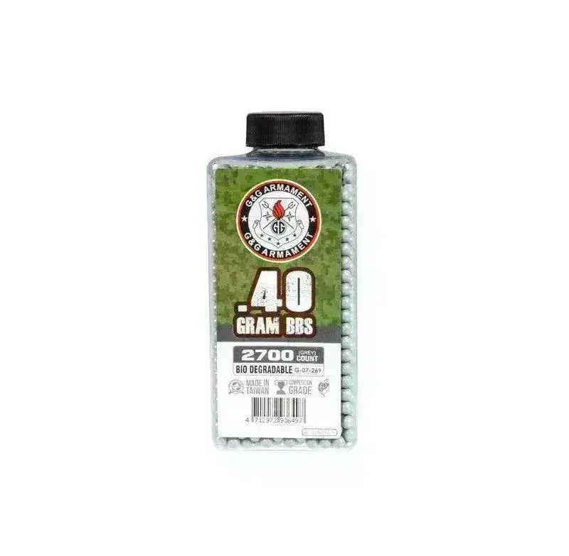 G&G BIO Softgunkuler 0.40g Grey - 2700stk - Game-On.no