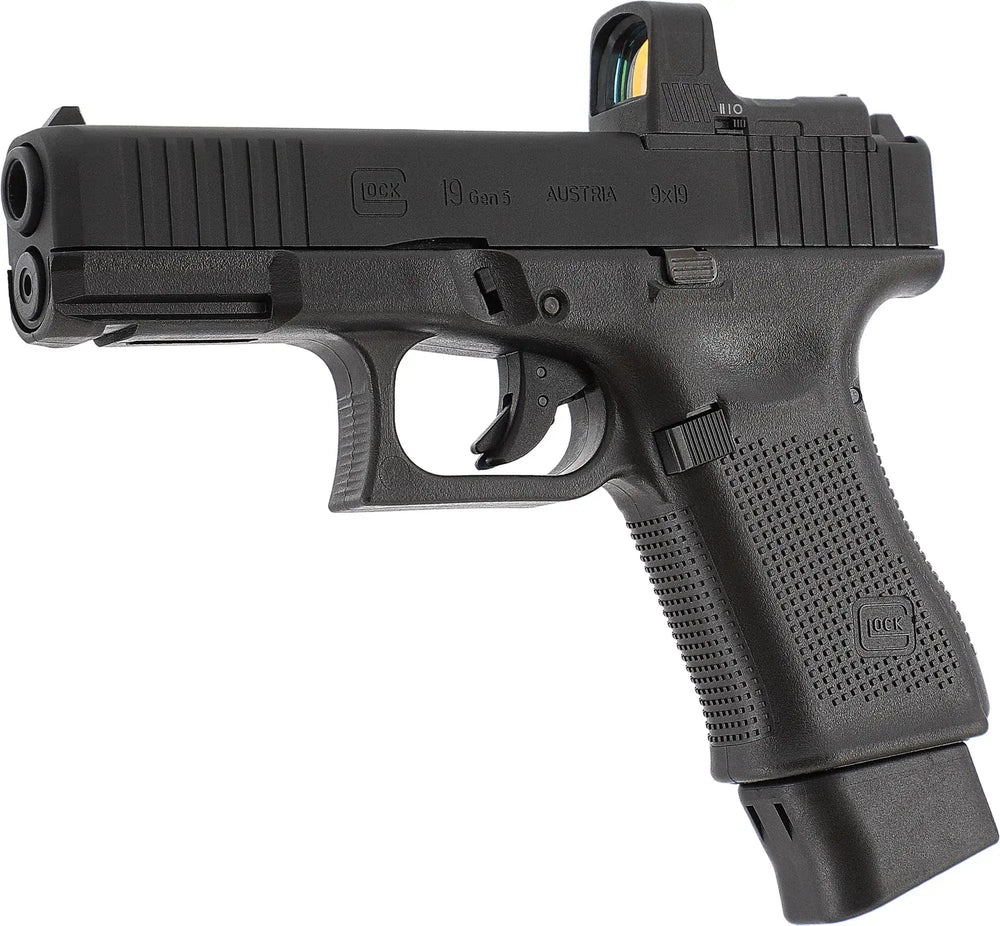 GLOCK 19 Gen5 MOS Softgunpistol med Blowback - Pakkesett - Game-On.no