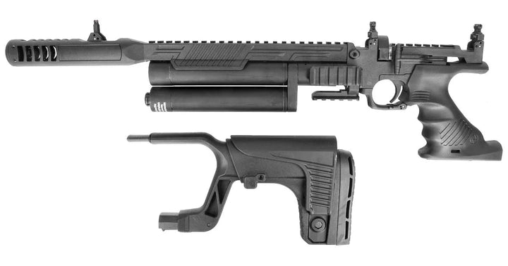 Hatsan Jet III - Svart PCP Luftpistol - 4.5mm Luftvåpen med Kolbe - Game-On.no