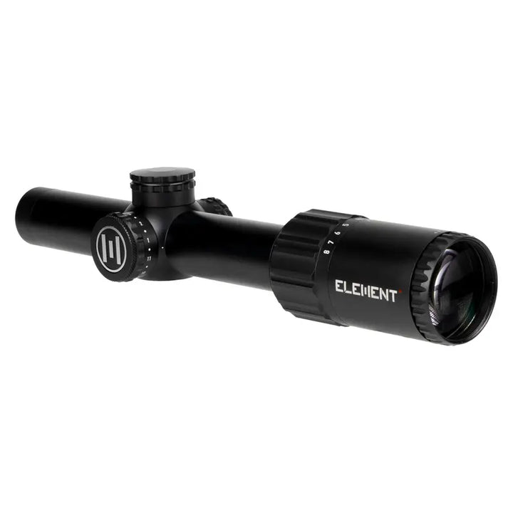 Element Helix HD 1-8x24 LPVO, skrått bakfra mot okularet