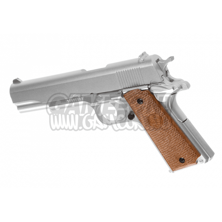 KWC - M1911 Silver Springer Pistol - gameon.eu