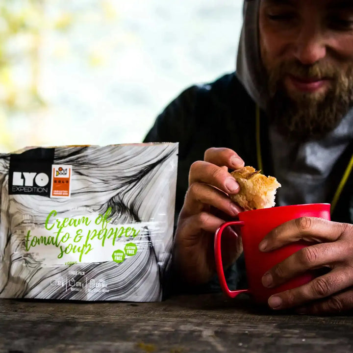 LYOFOOD Creamy Tomato & Pepper Soup – Glutenfri kremet tomatsuppe for tur - Game-On.no