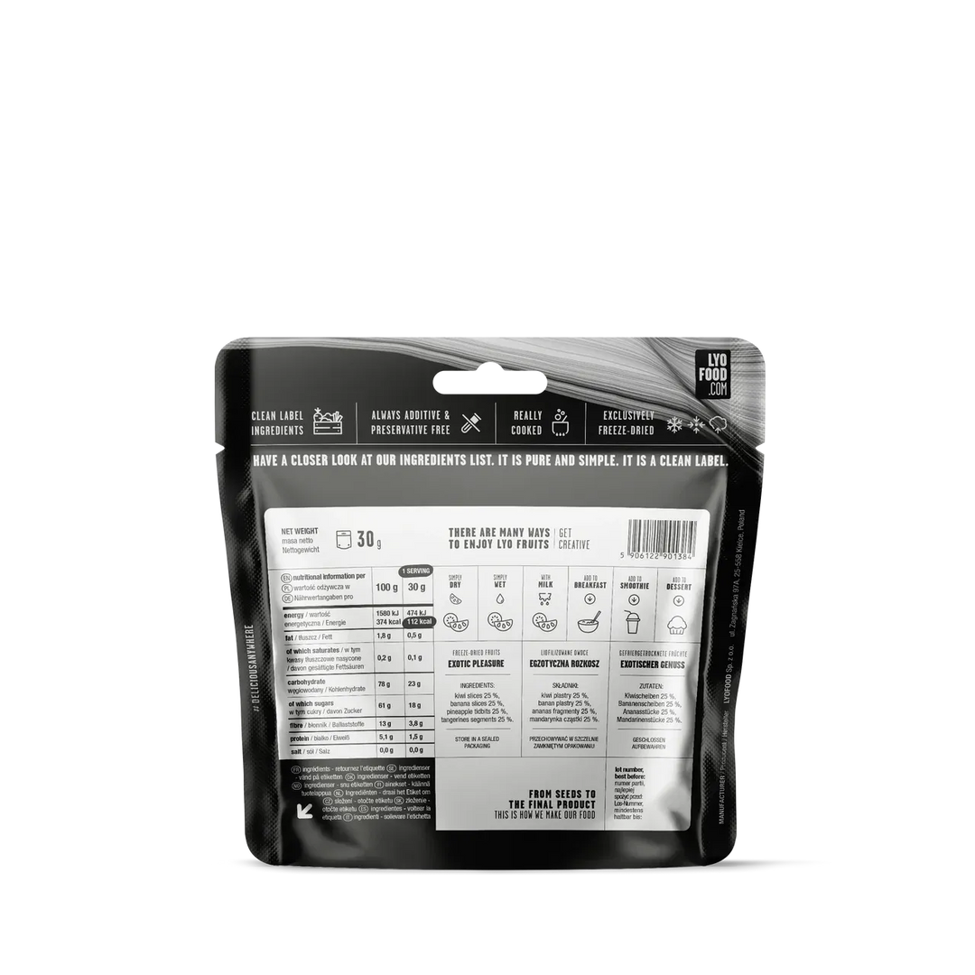LYOFOOD Exotic Pleasure – Frysetørket miks av tropisk frukt - Game-On.no