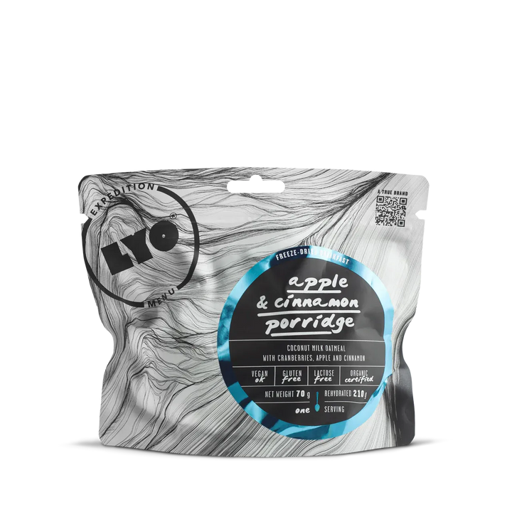 LYOFOOD - Økologisk havregrøt med eple og kanel - Game-On.no