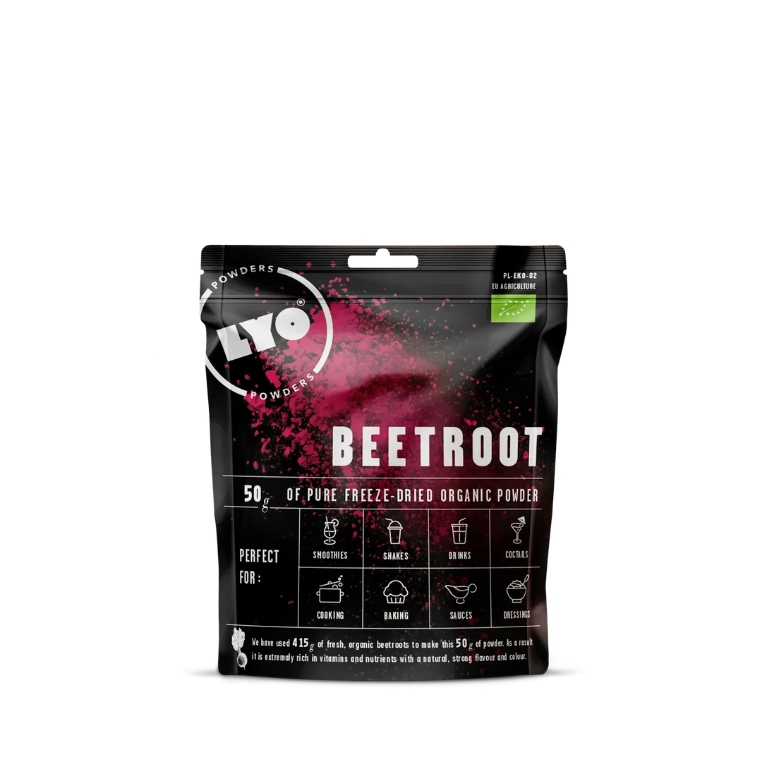 LYOFOOD Økologisk Rødbetpulver – Supergrønt for smoothie, grøt og baking - Game-On.no