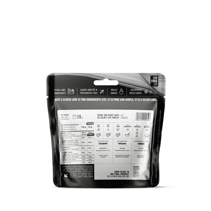 LYOFOOD Strawberry Slices – Frysetørkede jordbær uten tilsetninger - Game-On.no