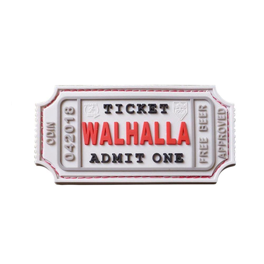 Patch - Large Walhalla Ticket Rubber - Hvit - gameon.eu