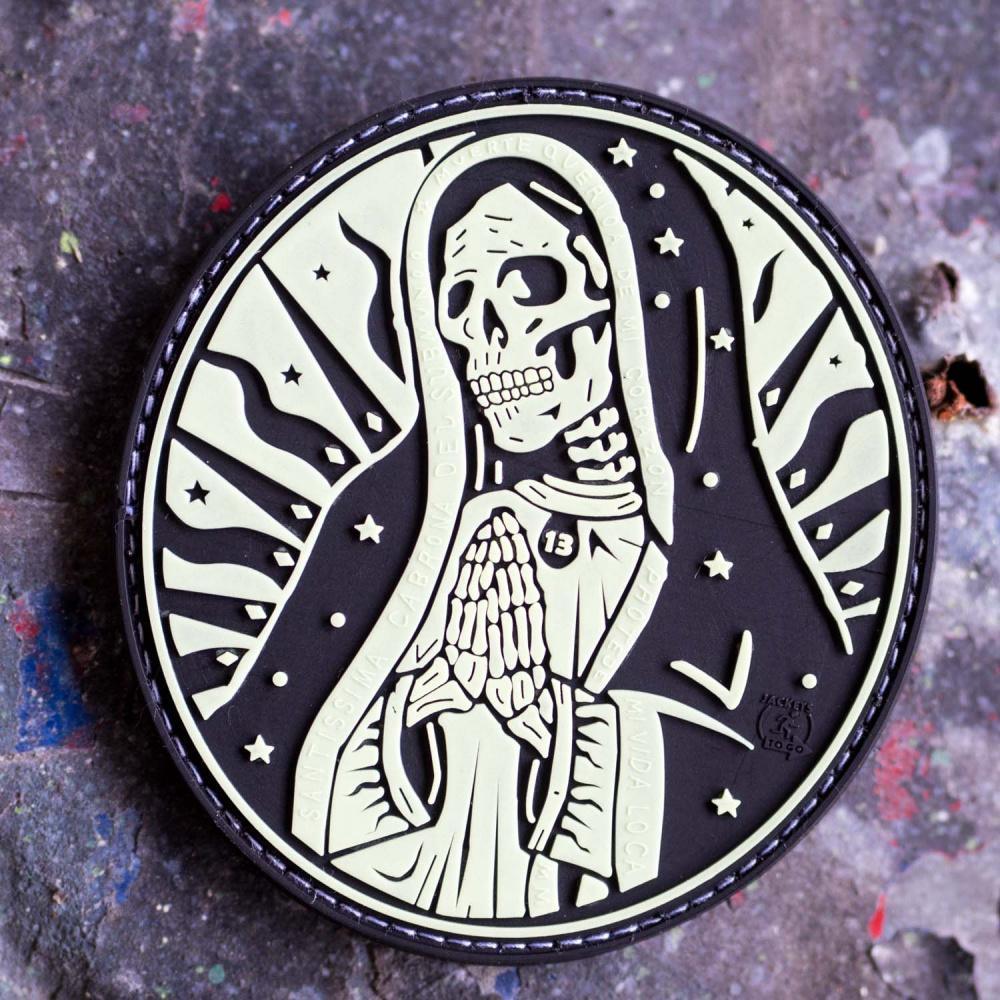 Patch - Santa Muerte Rubber - Selvlysende - gameon.eu