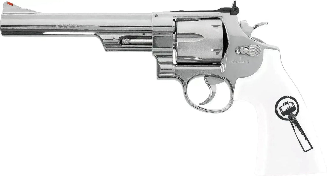 Smith & Wesson 629 “Trust Me” – 4.5mm BB CO₂ Revolver, Nikkel - Game-On.no