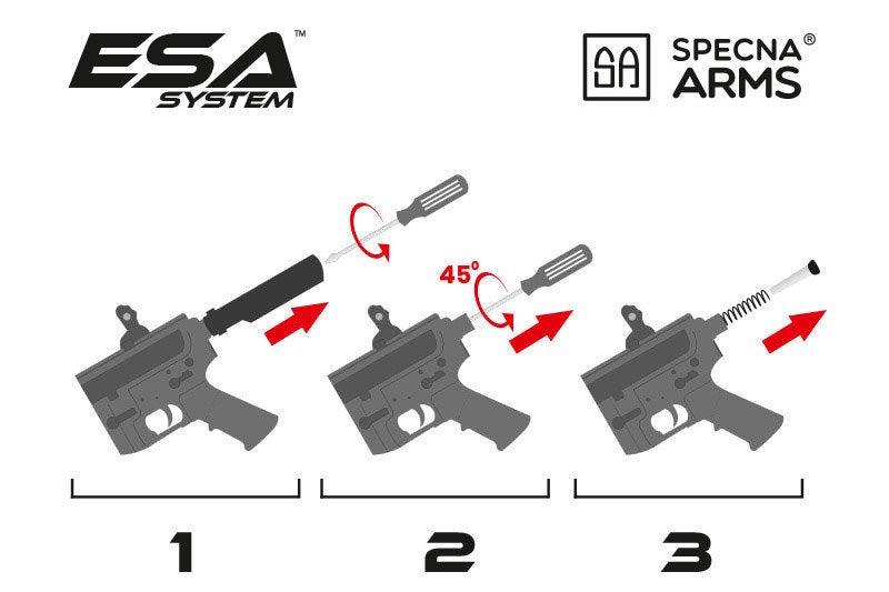 Specna Arms - E03 EDGE 2.0 RRA Elektrisk Softgunrifle - Svart - gameon.eu