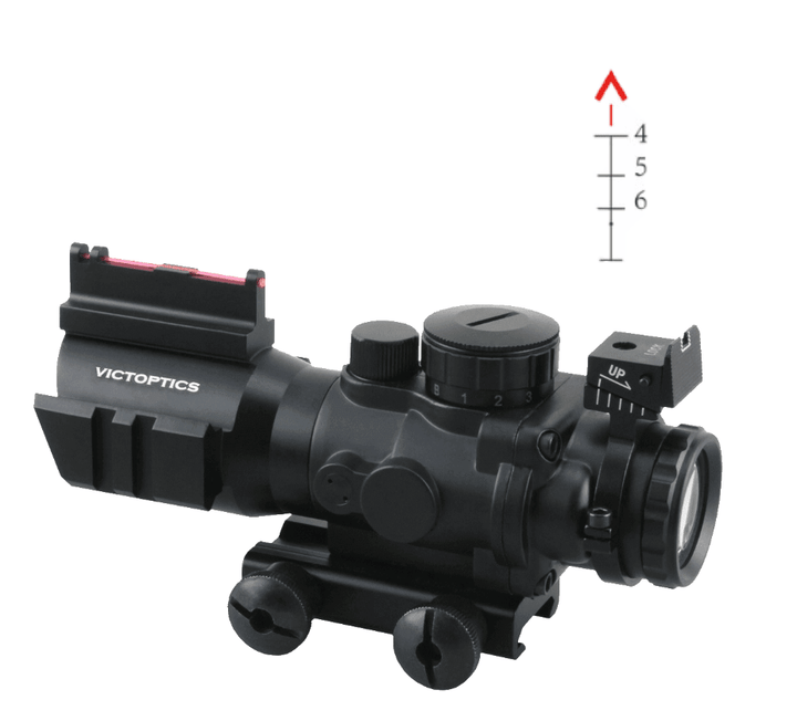 Vector Optics - C1 ACOG Sikte - 4x32mm Rødpunkt med 21mm Feste - gameon.eu