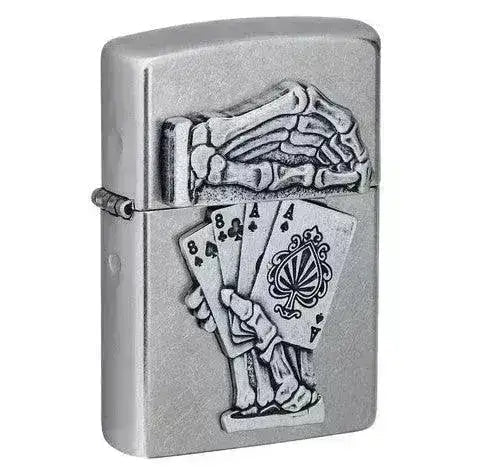 Zippo Lighter - 3D Dead Mans Hand Design - Game-On.no