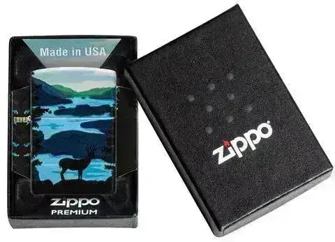 Zippo Lighter - 540 Landskapsmotiv Hjort - Game-On.no