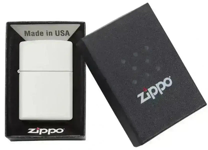 Zippo Lighter - Classic Matte White - Game-On.no