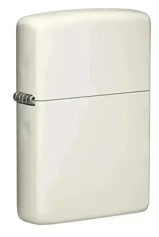 Zippo Lighter - Klassisk Hvit Selvlysende Lighter - Game-On.no