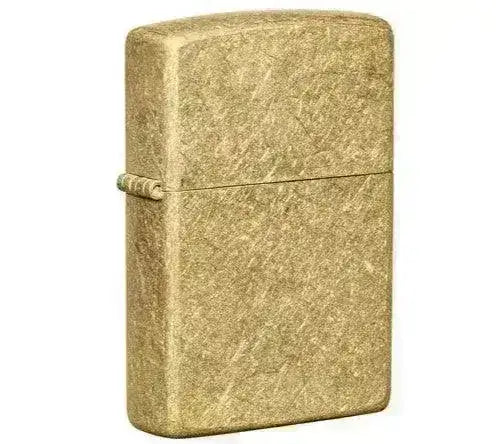 Zippo Lighter - Tumbled Brass - Game-On.no