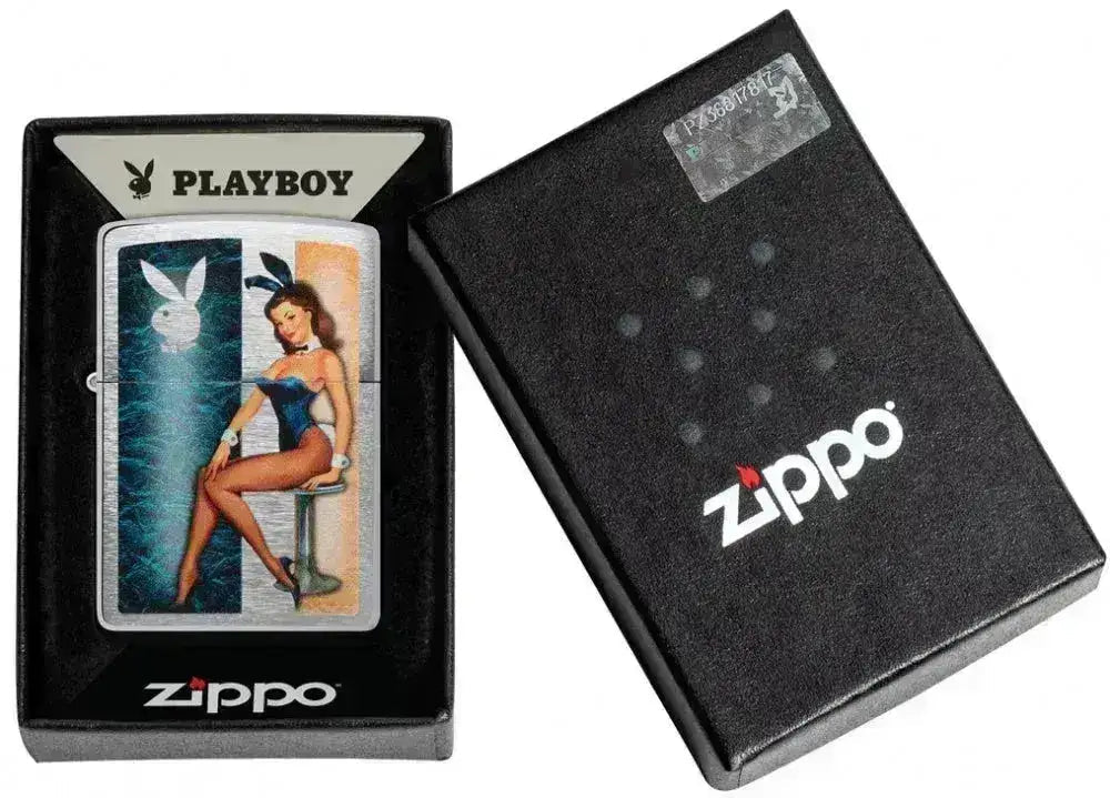 Zippo Lighter - Vintage Playboy Pinup Motiv - Game-On.no